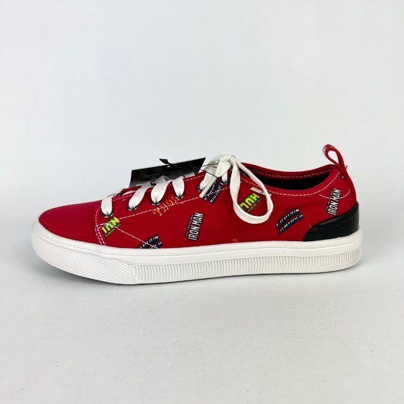 Toms X Marvel Travel Lite Womens Low AOP Marvel Logos Sneakers Red size 6 - Picture 7 of 16
